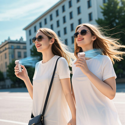 GAIATOP Mini Portable Fan Powerful Trubo Rechargeable Bladeless Fans Ultra-quiet Personal Hand Fan Small Pocket Hand-held Fan