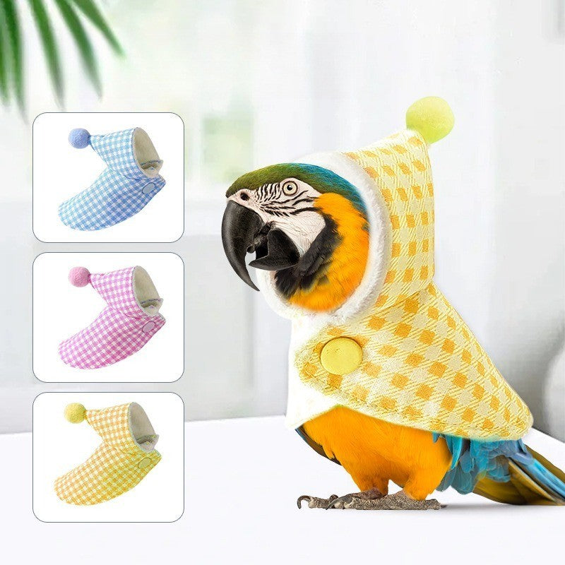Manto Quente para Pássaros, Manto para Papagaio, Capa Grossa, Fantasia de Inverno para Sair, Roupa Quente para Pássaros, Manto para Papagaio, Roupa Colorida para Pássaros de Natal