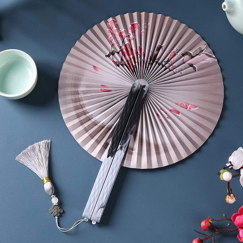 Chinese Japanese Style Silk Fan Folding Fan Wedding Fan Art Gifts Dance Hand Fan Vintage Bamboo Folding Hand Held Flower Fan