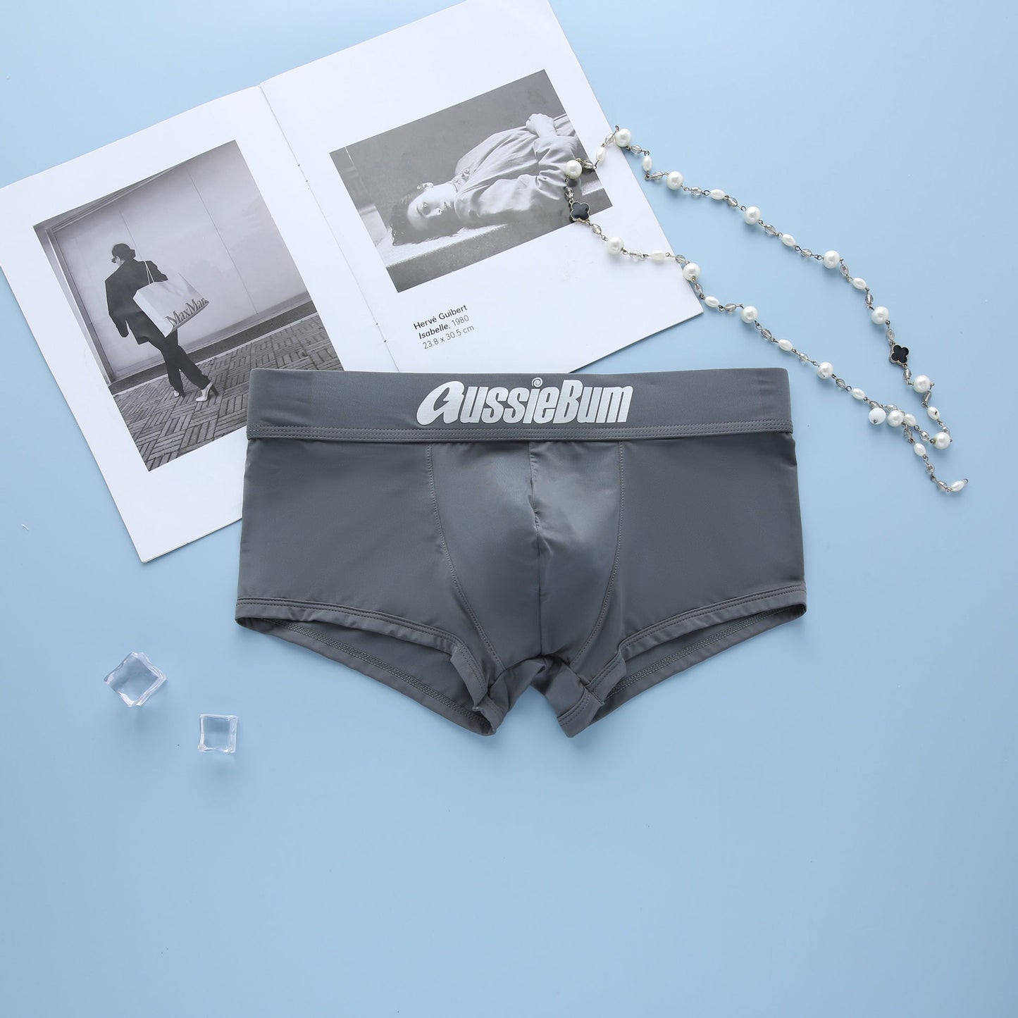 Men's simple underwear milk silk comfortable sports boxers AUSSIEBUM-M218