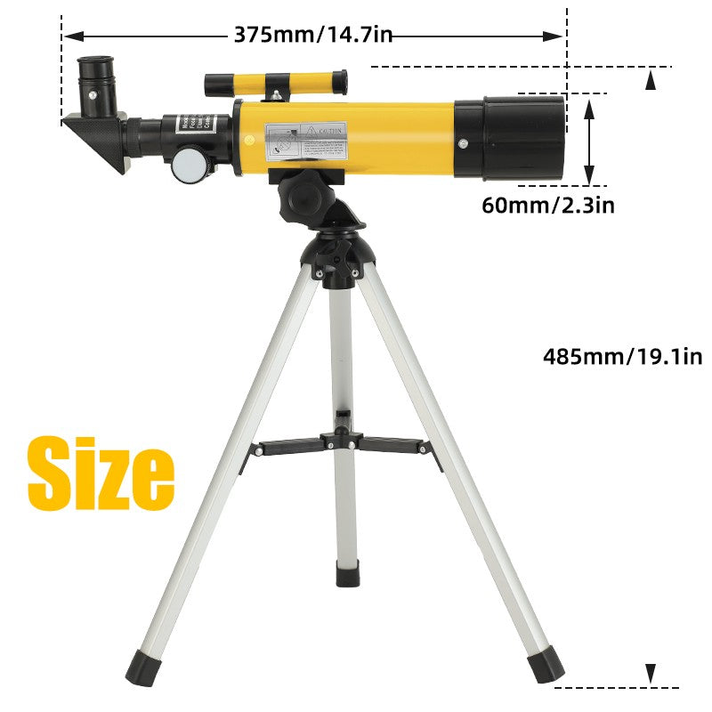 Telescópio astronômico Zoom F36050, grande abertura, alta definição, alta ampliação, para observação da Lua e estrelas