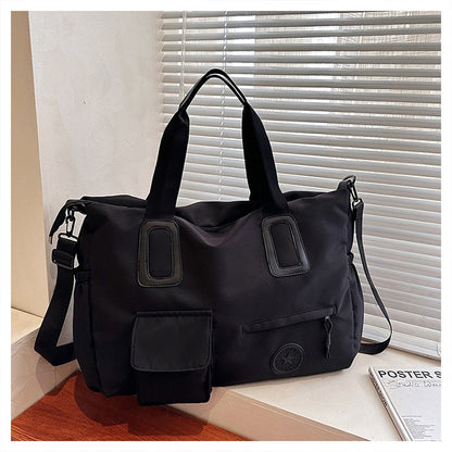 Large Capacity Women's Travel Handbag Multiple Pockets Nylon Travel Sports Shoulder Bag For Women