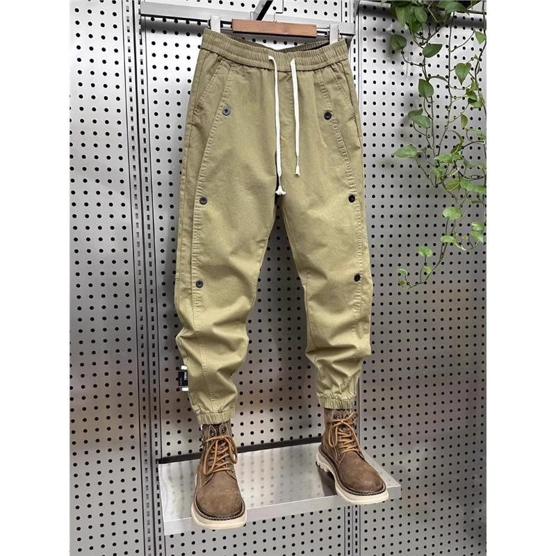 American Sle Workwear Pants Men's Trendy Brand Cuffed Harem Pants Splice Function down Jaet Spring Autumn Thin Casual Pants
