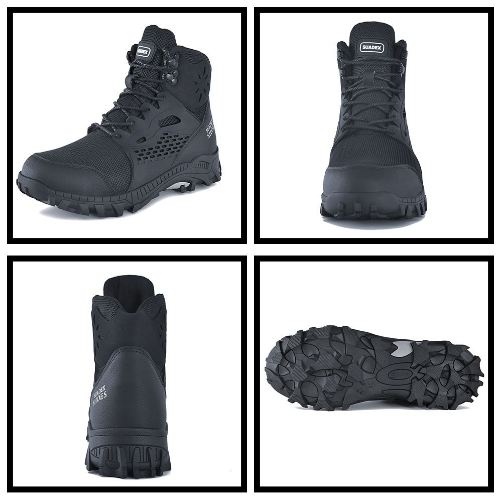 Botas de segurança SUADEX S1 Masculinas Sapatos de trabalho Biqueira de aço anti-esmagamento Sapatos de segurança de trabalho Masculino Feminino Botas antiderrapantes Tamanho EUR 37-48