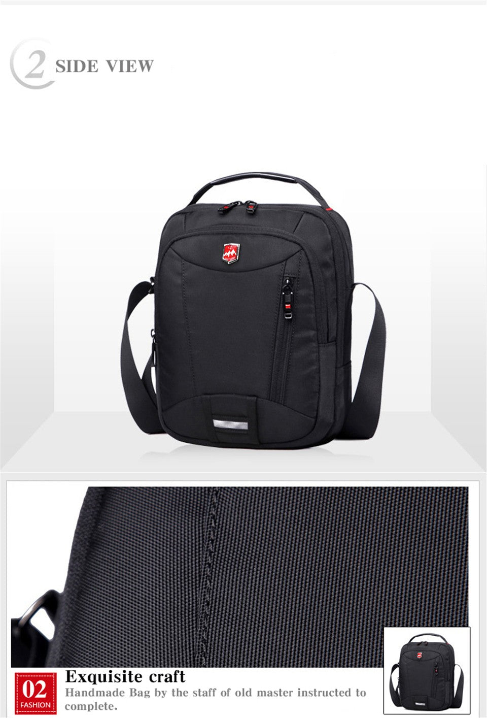 Swiss Waterproof Oxford Men's Messenger Bag Multifunction Business Casual Briefcase bag Travel Male Shoulder Bag Fashion Handbag