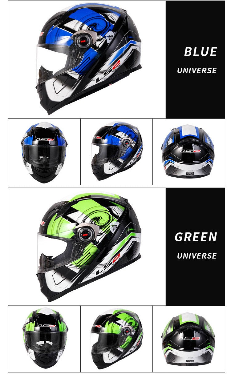 Capacete de Moto Clássico LS2 Fechado Masculino Feminino Capacete de Motocross Casco em ABS Aprovado pela ECE Acessórios para Motos FF358
