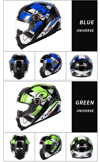 Capacete de Moto Clássico LS2 Fechado Masculino Feminino Capacete de Motocross Casco em ABS Aprovado pela ECE Acessórios para Motos FF358