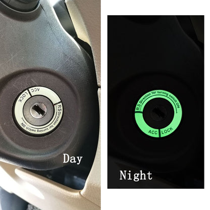 Carro Interruptor de Ignição Noite Luminoso Adesivos Anéis Chave Carro Motocicleta 3D Decalque Decoração Adesivos Fluorescentes Acessórios Automotivos