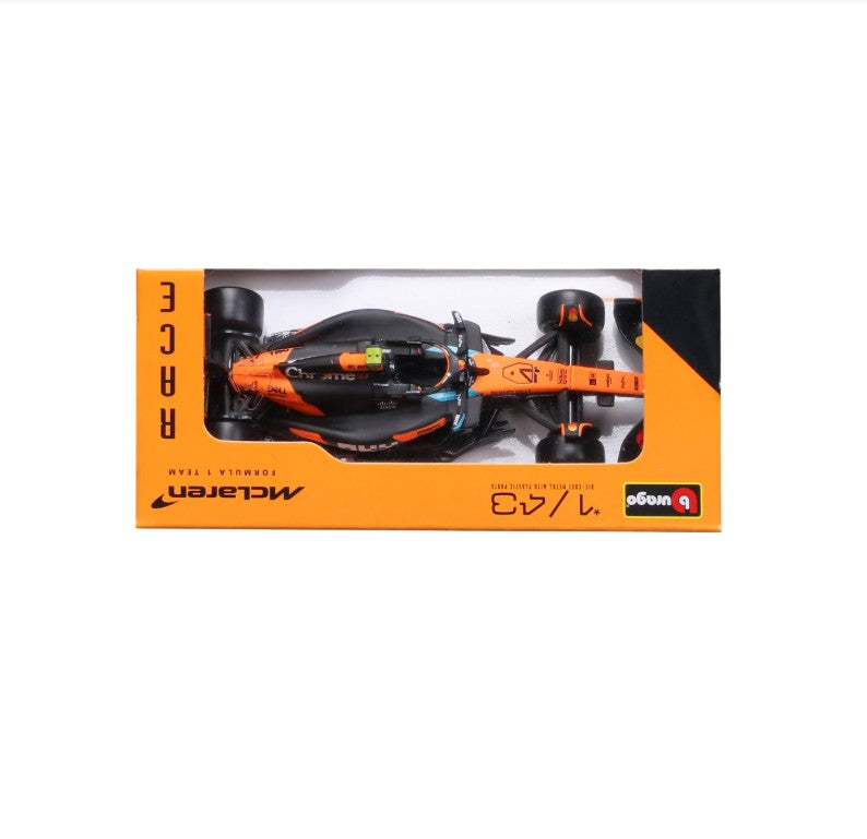 Burago 1:43 2025 F1 McLaren MCL39 #4 #81 Alloy Car Model Simulation Decoration Collection Christmas Birthday Gift Collection Toy