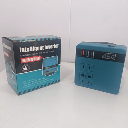 Banco de Potência Inversor com Bateria de Lítio, AC220V/DC5V/21V Ferramenta Elétrica Transformadora Inteligente Multifuncional para Uso Externo e Doméstico