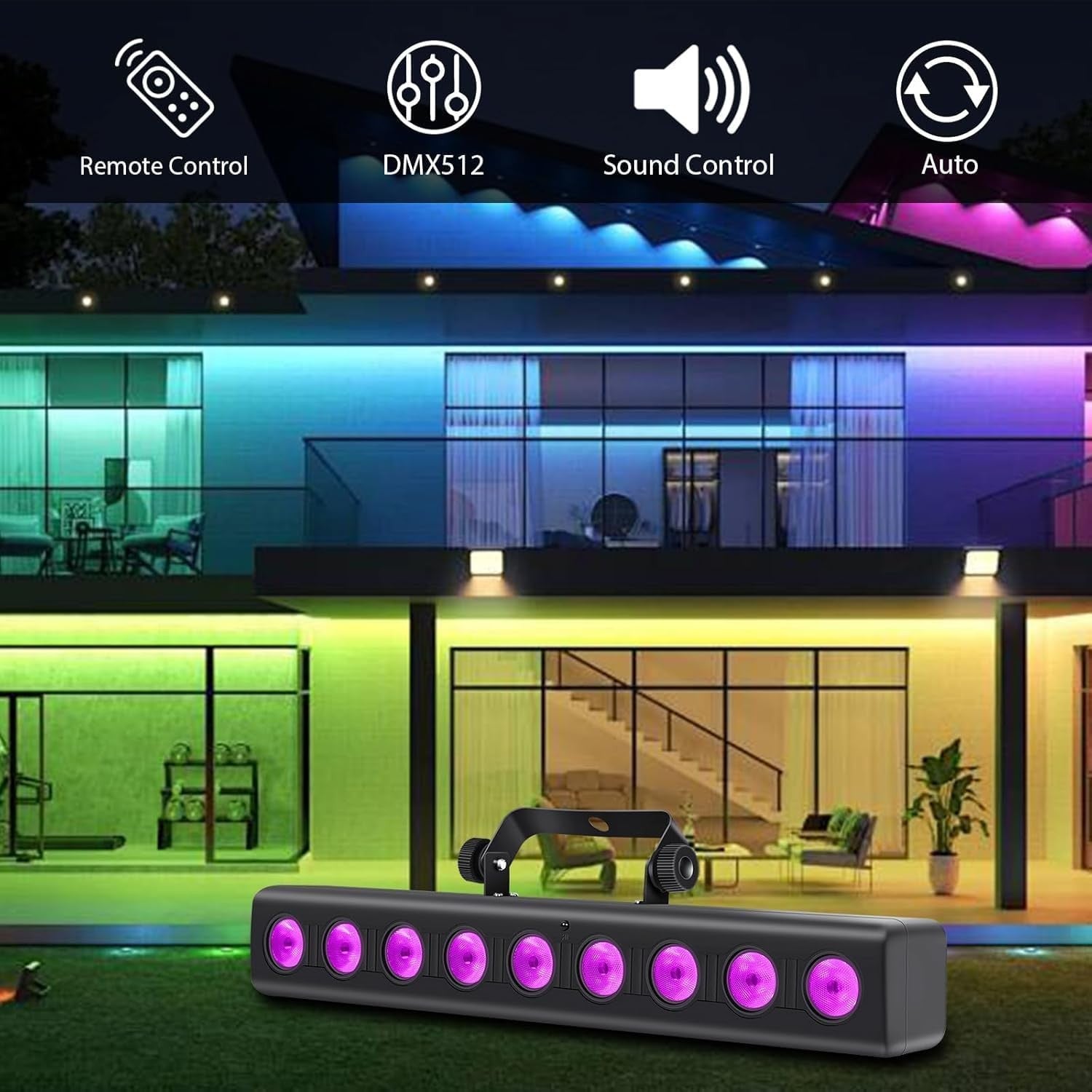 9X12W Remote LED PAR Light / Disco Light RGBW Par / LED Wash Light Stage DJ Equipment