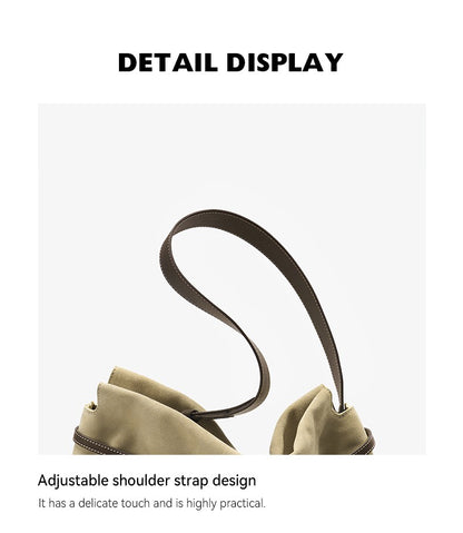 ?Genuine Suede Women's Bag Large Capacity Crossbody Underarm Tote for Commuting Multi-functional Hobo Bag