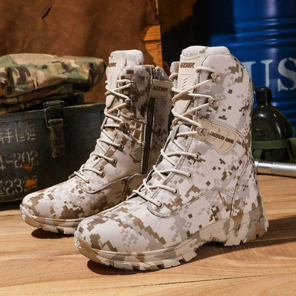 2025 Novos Tênis de Caminhada Para Homens Camuflagem Botas de Caça Masculinas Sapatos de Escalada Antiderrapantes Masculinos Botas de Trekking Masculinas de Designer