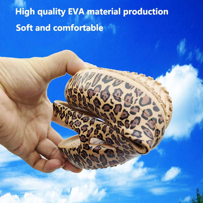 Ladies Leopard Platinar Sandals Beach Shoes EVA Soft Bottom Garden Shoes