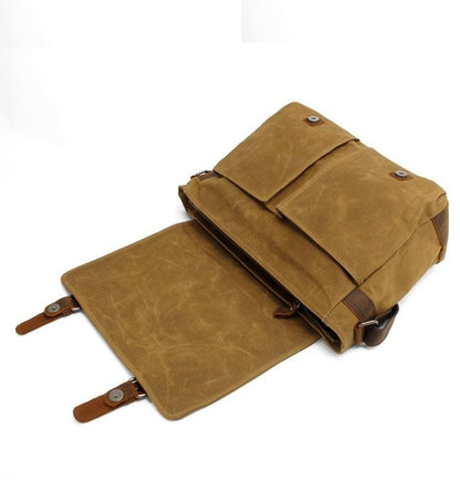 New Fashion Thick Wax Canvas Men Shoulder bag Messenger bag Men Crossbody Bag Vintage male Leisure Sling bag Casual Boy