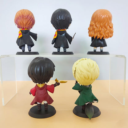 Hot 3-10 unidades/conjunto Harri Q Style Potter Posket Hermione Ron Hedwig Boneco de Vinil Brinquedo Decoração de Bolo Carro Modelo PVC Boneca Presente Brinquedos