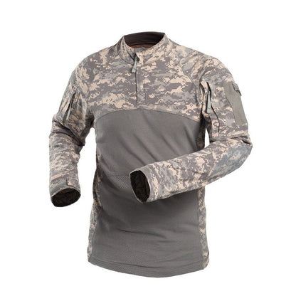 Men Outdoor New Tactical Camo Frog Shirts Wear Resistant Scratchproof Breathable T-shirt Climbing Combat Hunting Men Shirt