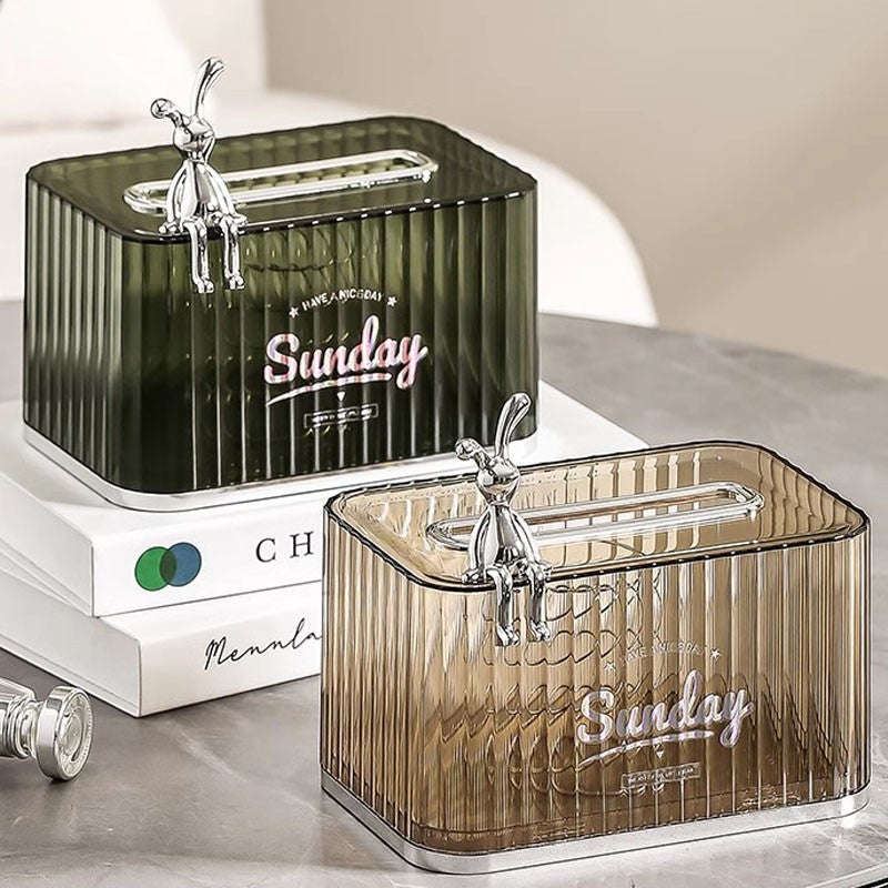 Long-Eared Rabbit Statue Cartoon Rabbit Figurines Car Accessories Bedroom Desktop Decoration Auto Interior Dashboard Ornaments