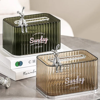 Long-Eared Rabbit Statue Cartoon Rabbit Figurines Car Accessories Bedroom Desktop Decoration Auto Interior Dashboard Ornaments