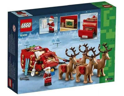 LEGO 40499 Trenó de Rena do Papai Noel para Meninos e Meninas - Brinquedo de Construção Educacional de Blocos de Montar Presente de Natal
