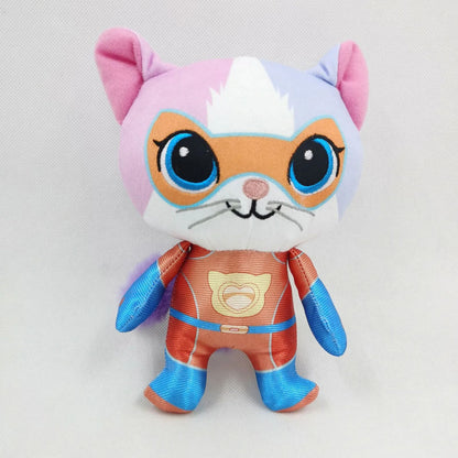 Super Kitty Team Crystal Super Soft Plush Toy Doll Blue Kitten Green Kitten Yellow Kitten Doll Children's Toy Holiday Gift