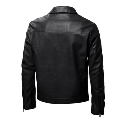 New Men Quality Casual Pu Leather Coat Red Black Slim Rider Style Leather Jacket Popular Young Leather Jackets