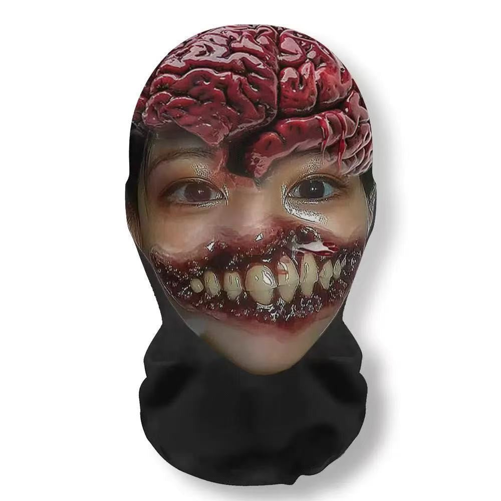 Halloween carnival funny headgear cosplay costume, comical wig mask prank props, party decoration creative headpiece