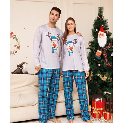 Family Matching Xmas Pajamas Outfits Set Deer Printed 2026 Christmas Family Look Same Adult Kids Mother Daughter Pyjamas Clothes