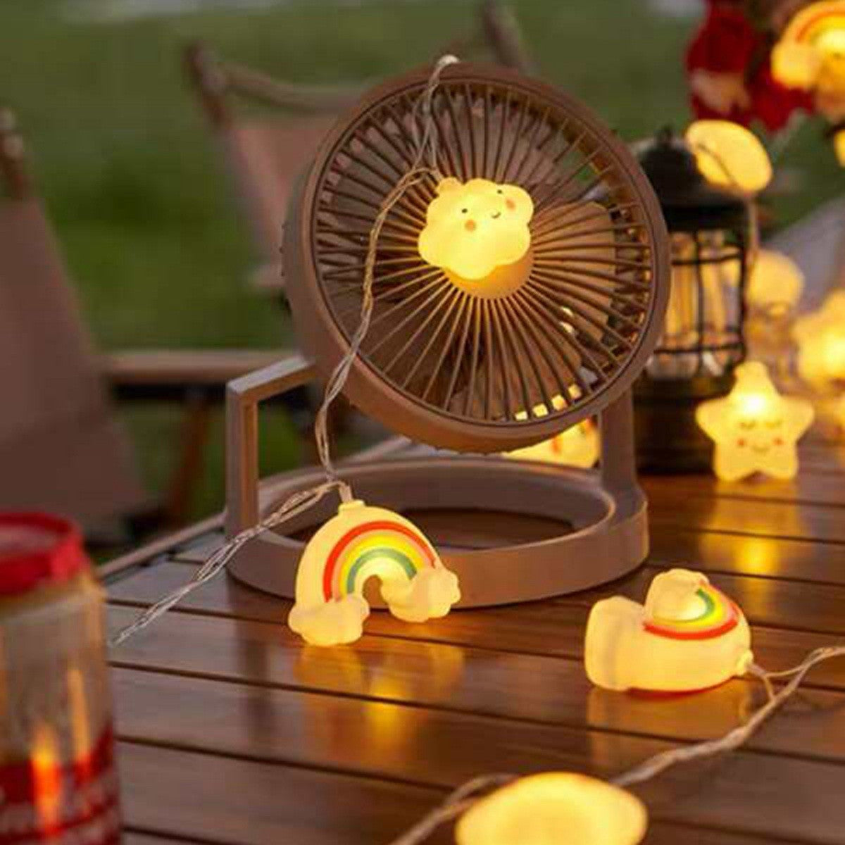 1PACK Rainbow&Star&Cloud String Lights LED Decorative Fairy Light Battery Powered Lights Twinkle Lights For Party Bedroom Decor