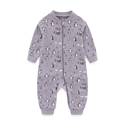 Kiddiezoom 1/2Pcs Fashion Christmas Cartoon 100%Cotton zipper Baby Boy Girl Rompers Soft newborn Clothes