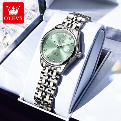 OLEVS Women Watch 5649 New Quartz Wristwatch Waterproof Luminous Date Ladies Watches Original Luxury Elegant Woman‘s Gifts