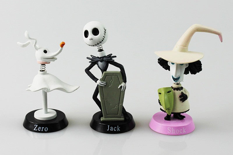 Coleção de Brinquedos 25º Aniversário: Boneco Articulado de Luxo Jack Skellington de O Estranho Mundo de Jack com Cabeças Intercambiáveis