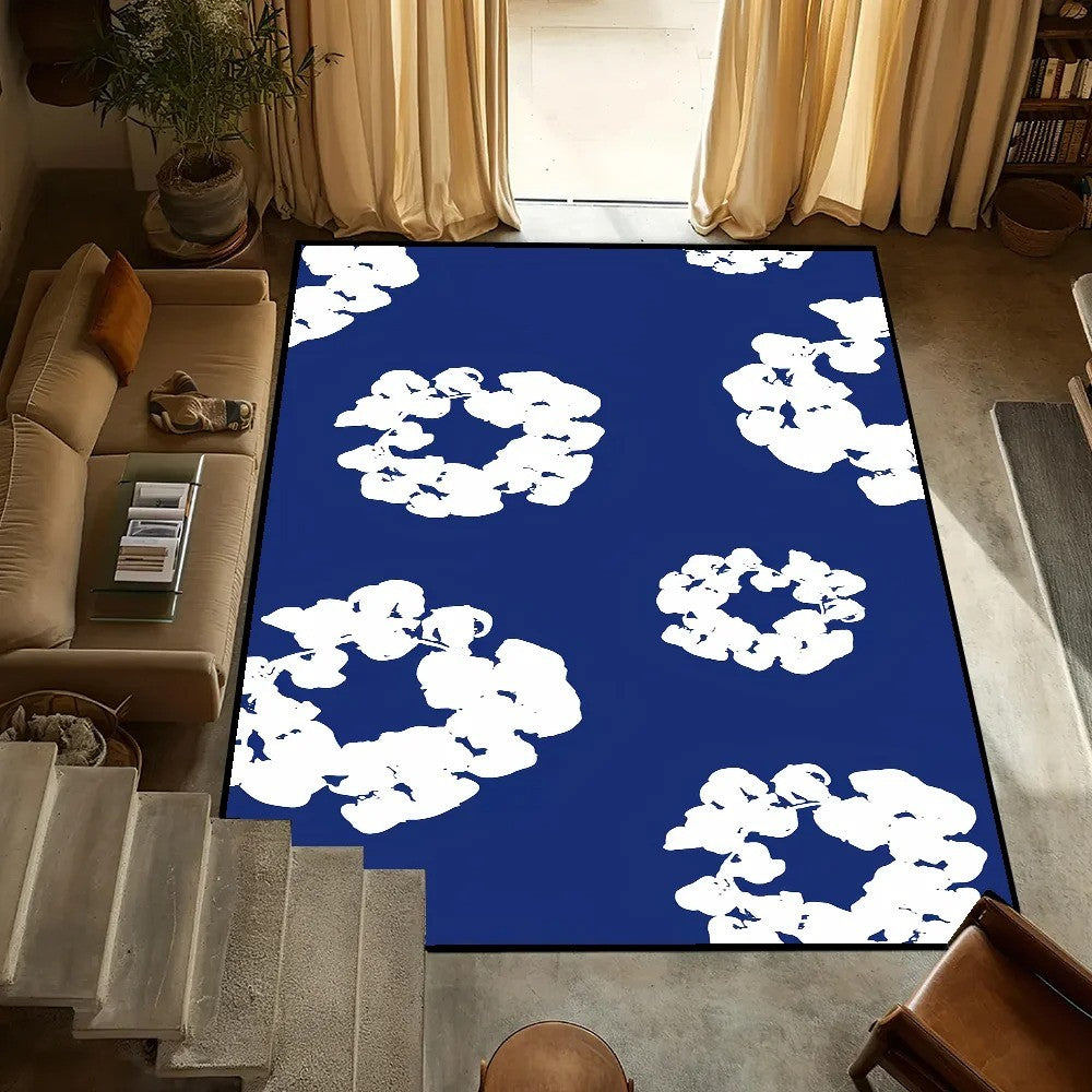 MINISO small T-Tears carpet Anti-Slip Kitchen Bedroom fashion D-Denim Handmade Tufted Rug Luxury Living Room Entrance Decoration