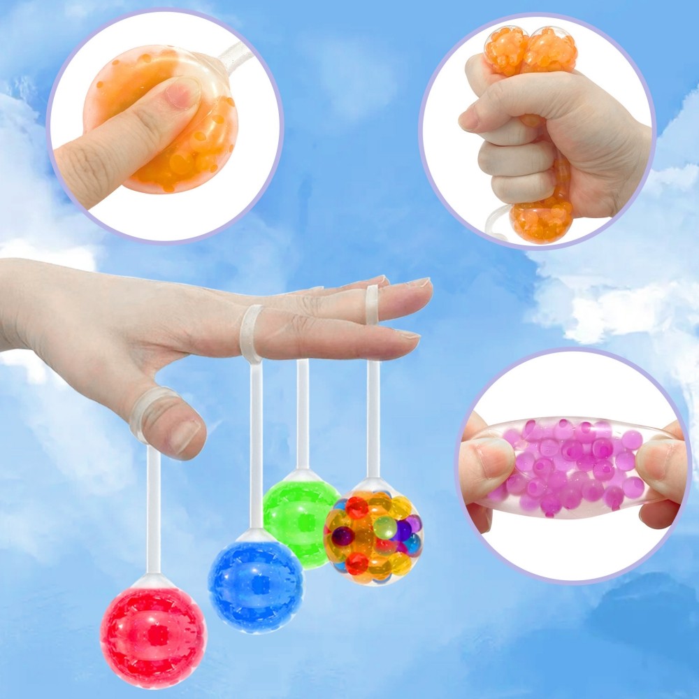 6-18Pcs Finger Water Bead Jumping Balls? Birthday Party Carnival Easter School Prizes Treasure Box Pinata Fillers Fun Gift Pack
