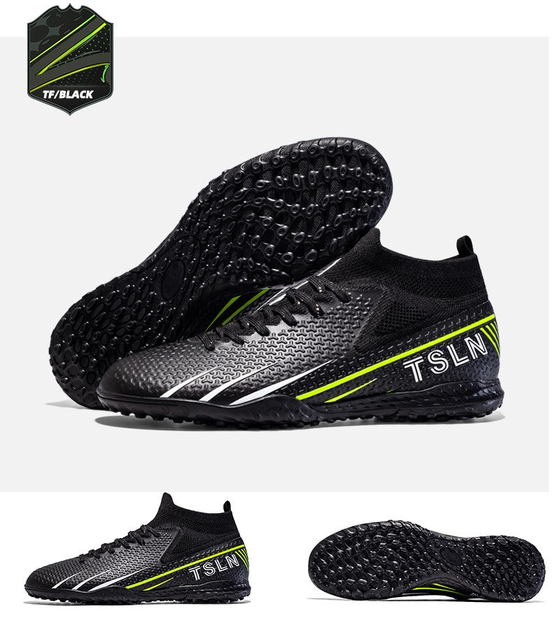 Men's Soccer Shoes Cleats Professional High-Top Breathable Athletic Football Boots,Outdoor Football Training Shoes for TF/AG Boy
