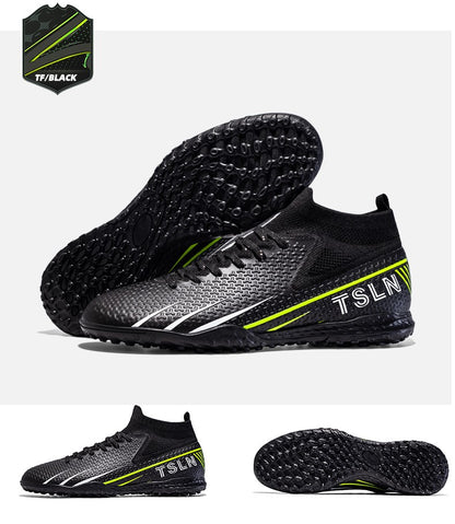 Men's Soccer Shoes Cleats Professional High-Top Breathable Athletic Football Boots,Outdoor Football Training Shoes for TF/AG Boy