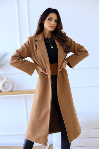 Autumn and winter 2024 new women's long woolen coat Korean version of the loose temperament haute overcoat coat