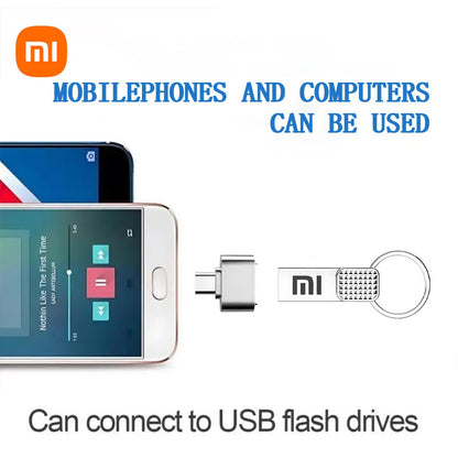 Xiaomi Pendrive OTG 2TB 1TB de Alta Velocidade de Transferência USB 3.0 Pen Drive Metal 512GB Pendrive USB Disk Memória USB Stick 128GB 256GB