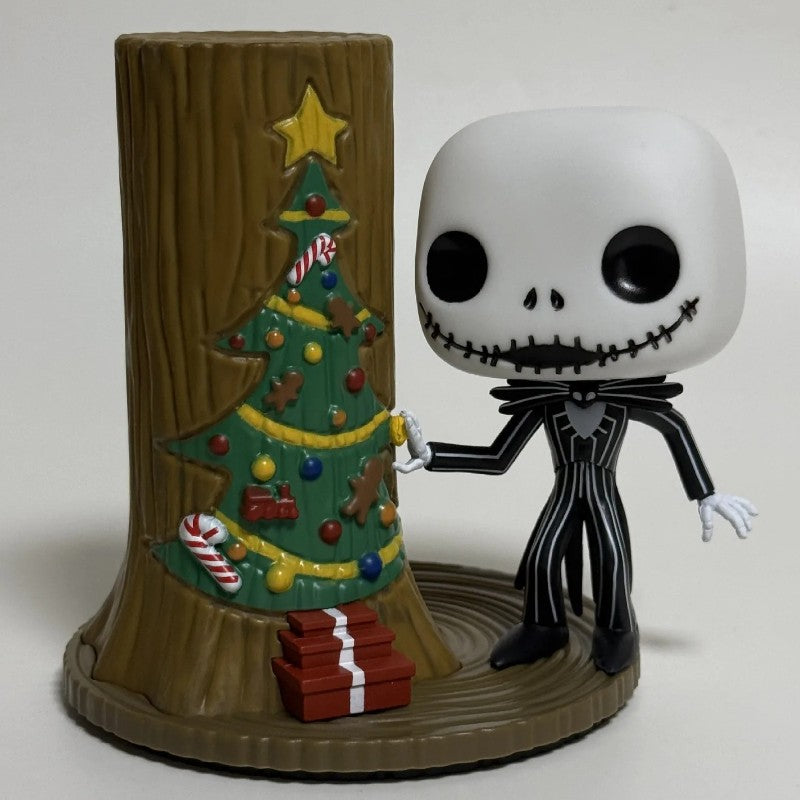 Anime O Estranho Mundo de Jack Q-Version Bonecos de Ação Halloween Jack Caveira Terror Bonecos de Ação Modelo de Enfeite Presentes