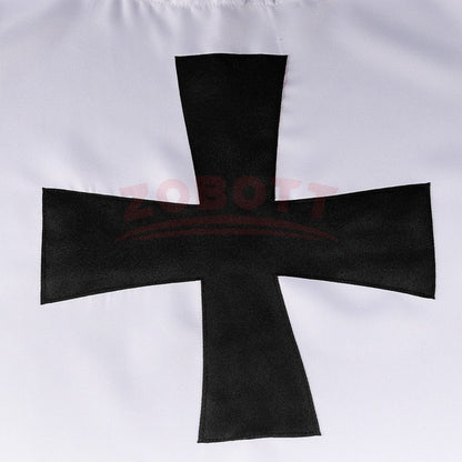 Men's Medieval Templar Knight Surcoat Set Renaissance Warrior Tunic Cloak with Belt Halloween Cosplay Outfit