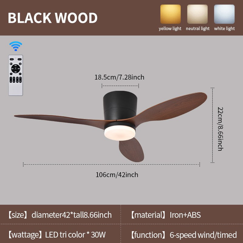 Ceiling Fan With Light,42 Inch Low Profile Ceiling Fan with remote control, For Indoor and Covered Outdoor