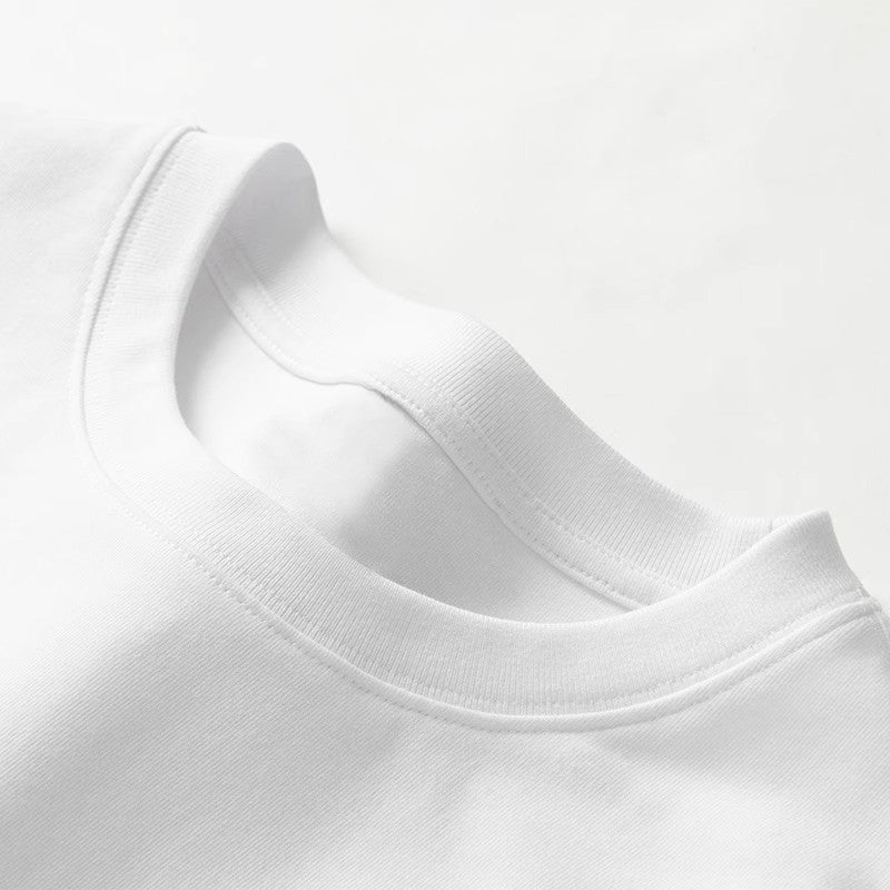 100% Cotton White Long sleeve T-shirt Men Autumn 2025 New Solid color High quality Loose Casual Black Tee Y2k Top Men clothing