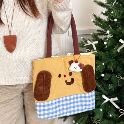 Cute Cartoon Shoulder Bag Versatile Autumn And Winter Casual Outdoor Bag Large Capacity Handbag
