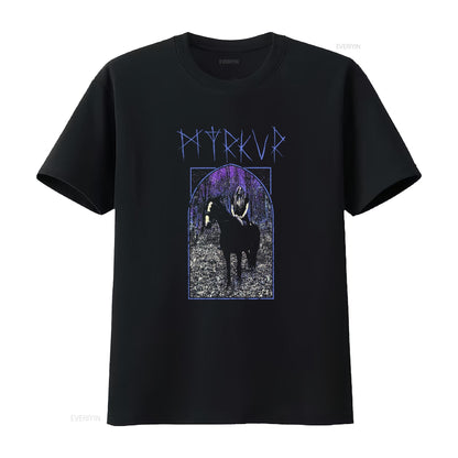 myrkur juniper T Shirt vintage Washed homme Stylish Unisex graphic designer clothes streetwear fashion Slightly Breathable