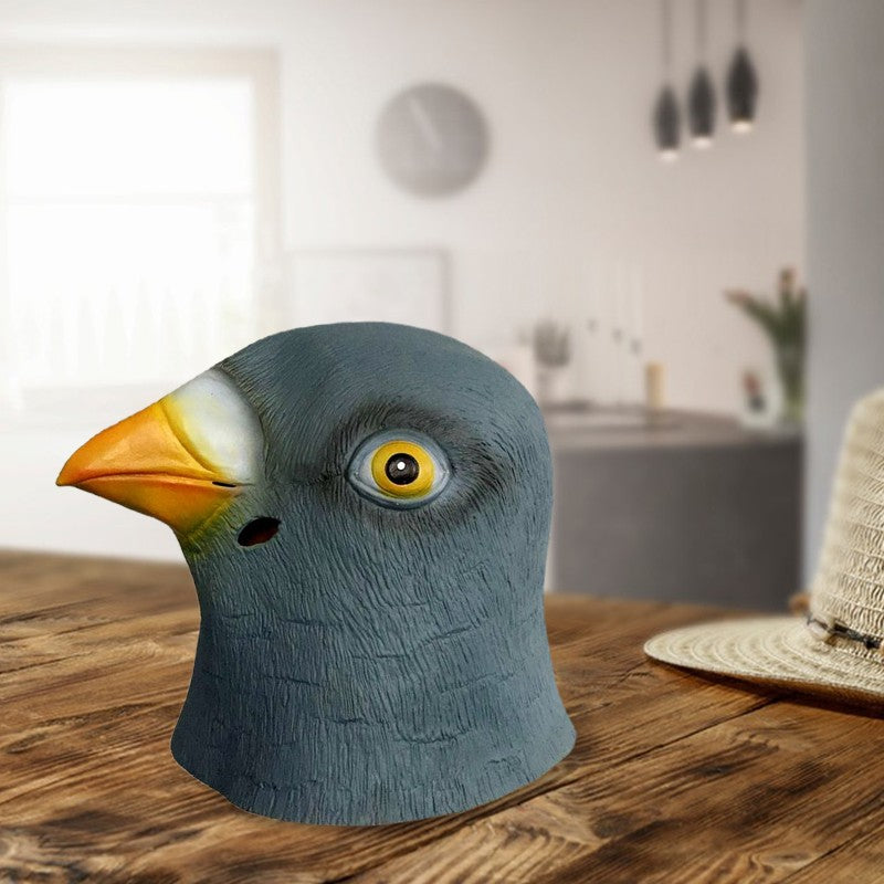 Pigeon Mask Funny Animal Cosplay Costume Latex Bird Head Mask Halloween Prank Prop Bar Club Rave Party Supplies Dove Mask