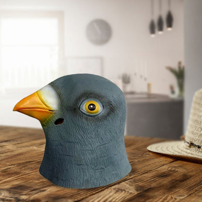 Pigeon Mask Funny Animal Cosplay Costume Latex Bird Head Mask Halloween Prank Prop Bar Club Rave Party Supplies Dove Mask