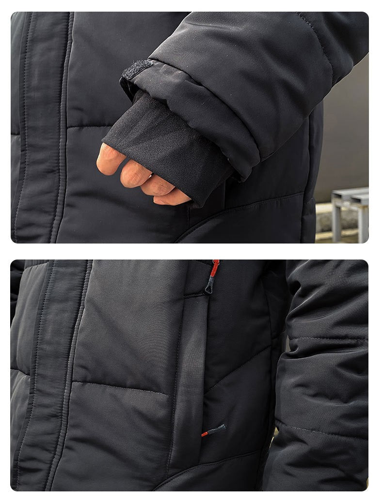 Conjunto de Caminhada de Inverno para Casal, Conjunto com Capuz à Prova de Vento e Impermeável, Conjunto de Pesca Quente com Pena de Ganso para Atividades ao Ar Livre, Jaqueta para Ciclismo e Acampamento