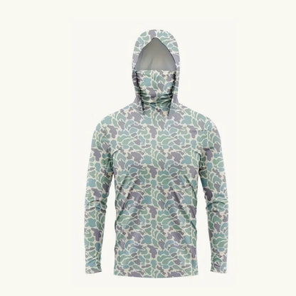 Roupas de Pesca Masculinas Camisa de Pesca com Capuz Manga Longa Camiseta de Pesca com Proteção UV