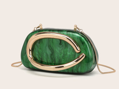 2025 Fashion Women Luxury Evening Banquet Clutch Bag Bride Metal Shoulder Wedding Purse Party Crossbody Day Closure Box Handbag