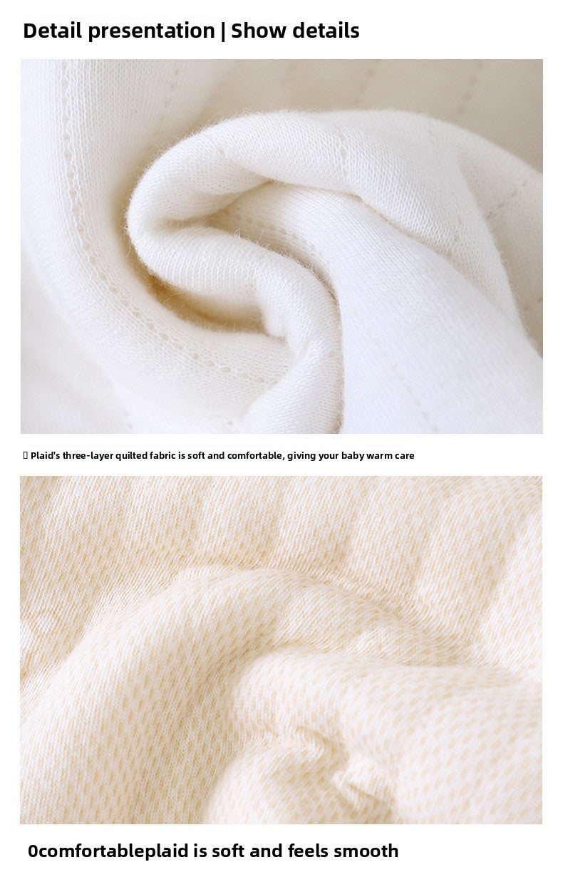 Baby Thermal Pajama Set 3-Layer Cotton Warm Winter Sleepwear Thickened Comfortable Unisex Kids Underwear Boys Girls